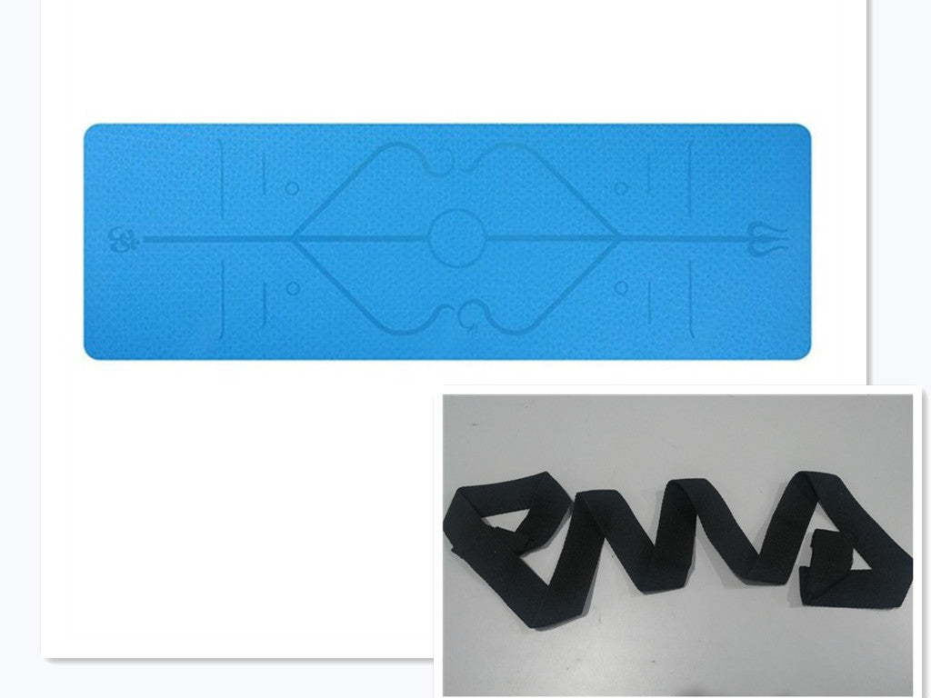 Non Slip TPE Yoga Mat Position Line Beginner - NOMAN STORE LLC