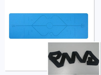 Non Slip TPE Yoga Mat Position Line Beginner - NOMAN STORE LLC