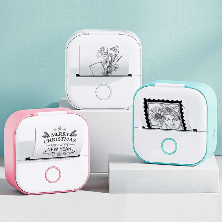 Portable Mini Thermal Label Printer Home Photo Printer Student Wrong Question Printer Bluetooth-compatible Mini Label Printer Price Tag - NOMAN STORE LLC