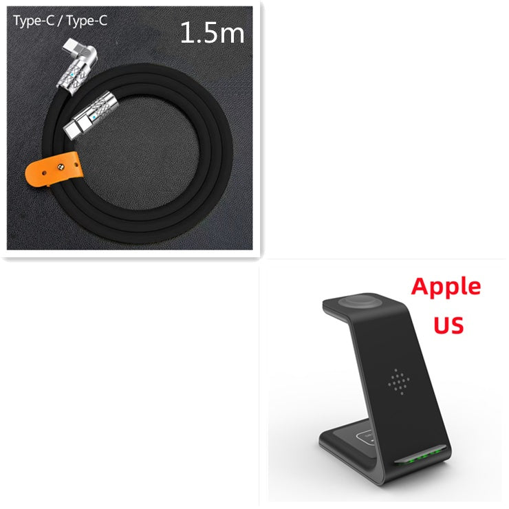 3 In 1 Fast Charging Station Wireless Charger Stand Wireless Quick Charge Dock For Phone Holder - NOMAN STORE LLC