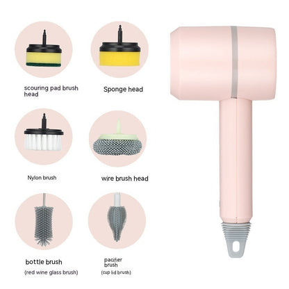Electric Cleaning Brush Dishwashing Brush Automatic Wireless USB Rechargeable Professional Kitchen Bathtub Tile Cleaning Brushes - NOMAN STORE LLC