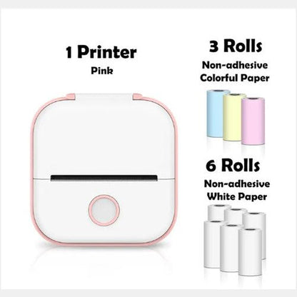 Portable Mini Thermal Label Printer Home Photo Printer Student Wrong Question Printer Bluetooth-compatible Mini Label Printer Price Tag c512a409-0749-4039-ad9c-83ef3417cab0