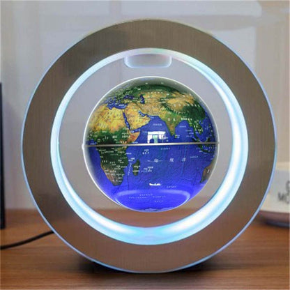 Round LED World Map Floating Globe Magnetic Levitation Light Anti Gravity Magic - NOMAN STORE LLC
