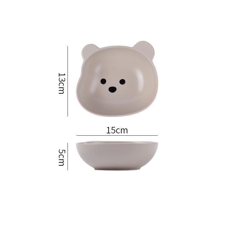 Home Cartoon Cute Bear-shaped Dinner Plate - NOMAN STORE LLC