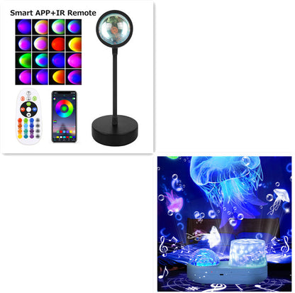 Sunset Projection Lamp Sunset Projector Night Light Wall Decoration Lighting - NOMAN STORE LLC