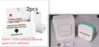 Portable Mini Thermal Label Printer Home Photo Printer Student Wrong Question Printer Bluetooth-compatible Mini Label Printer Price Tag - NOMAN STORE LLC