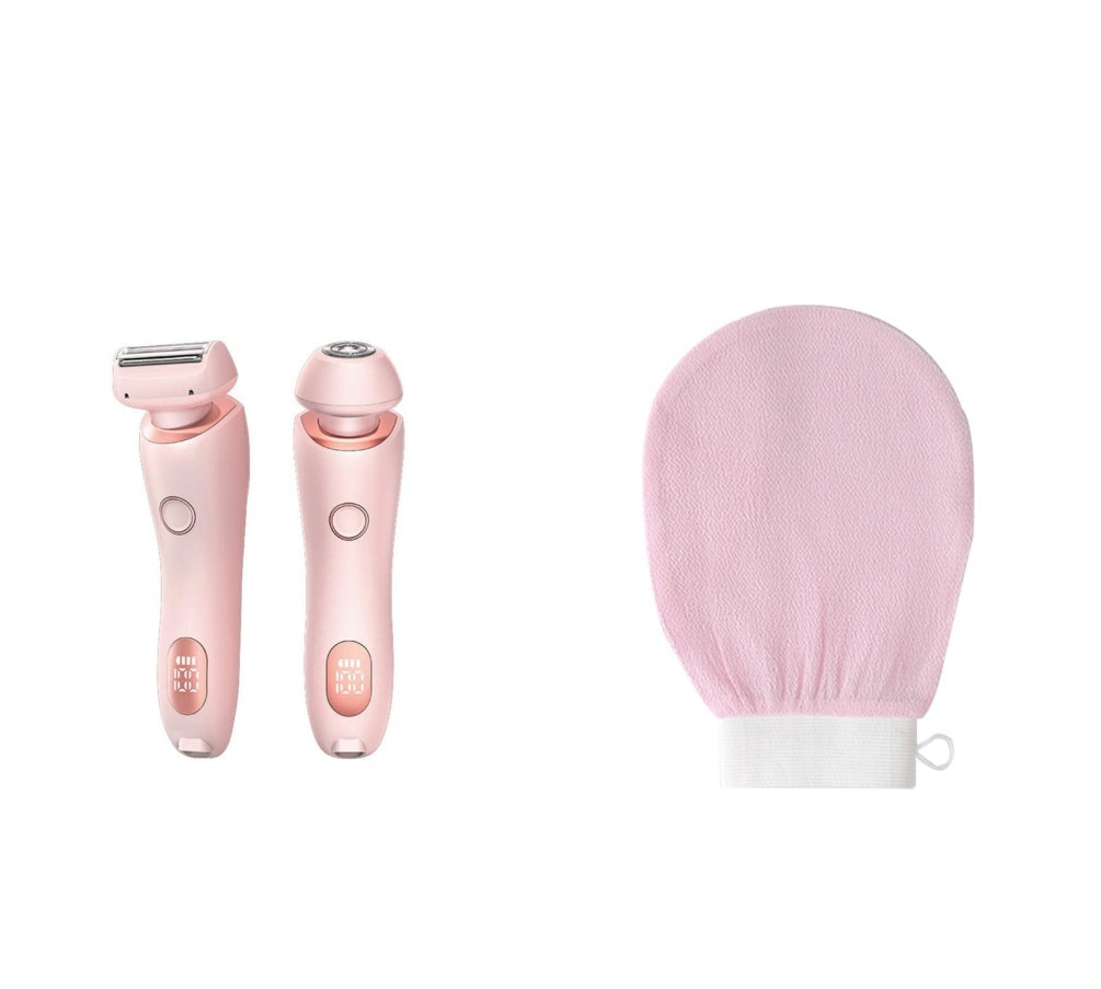 2 In 1 Hair Removal Epilator USB Rechargeable Trimmer Women Body Razor Face Leg Armpit Bikini Hand Pubic Shaver Hair Remover - NOMAN STORE LLC