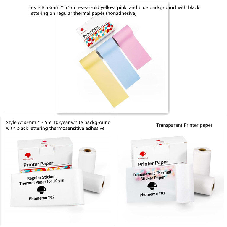 Portable Mini Thermal Label Printer Home Photo Printer Student Wrong Question Printer Bluetooth-compatible Mini Label Printer Price Tag - NOMAN STORE LLC