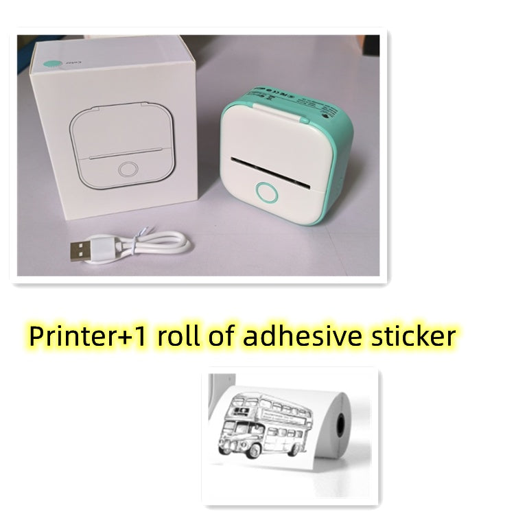 Portable Mini Thermal Label Printer Home Photo Printer Student Wrong Question Printer Bluetooth-compatible Mini Label Printer Price Tag - NOMAN STORE LLC