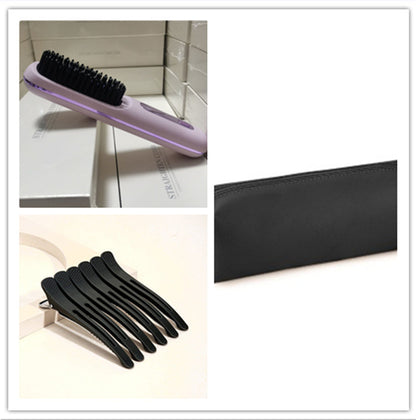 2 In 1 Straight Hair Comb Wireless Hair Straightener Brush Hair Fast Heating Portable Hot Curler USB Charging - NOMAN STORE LLC