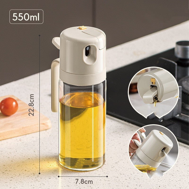 2 In 1 Oil Sprayer Bottle BBQ Cooking Oil Dispenser Olive Oil Pourers Sprayer Kitchen Baking Oil Mister Vinegar Bottle - NOMAN STORE LLC