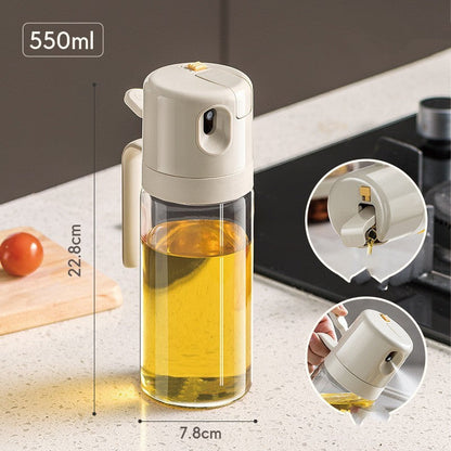 2 In 1 Oil Sprayer Bottle BBQ Cooking Oil Dispenser Olive Oil Pourers Sprayer Kitchen Baking Oil Mister Vinegar Bottle - NOMAN STORE LLC