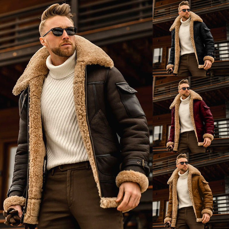 Winter Jacket Mens Military Fleece Warm Jackets Male Fur Collar Coats Army Tactical Jacket - NOMAN STORE LLC