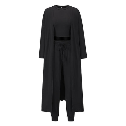 Women's Knitted Slim-fit Temperament Vest And Trousers Sports Suit - NOMAN STORE LLC