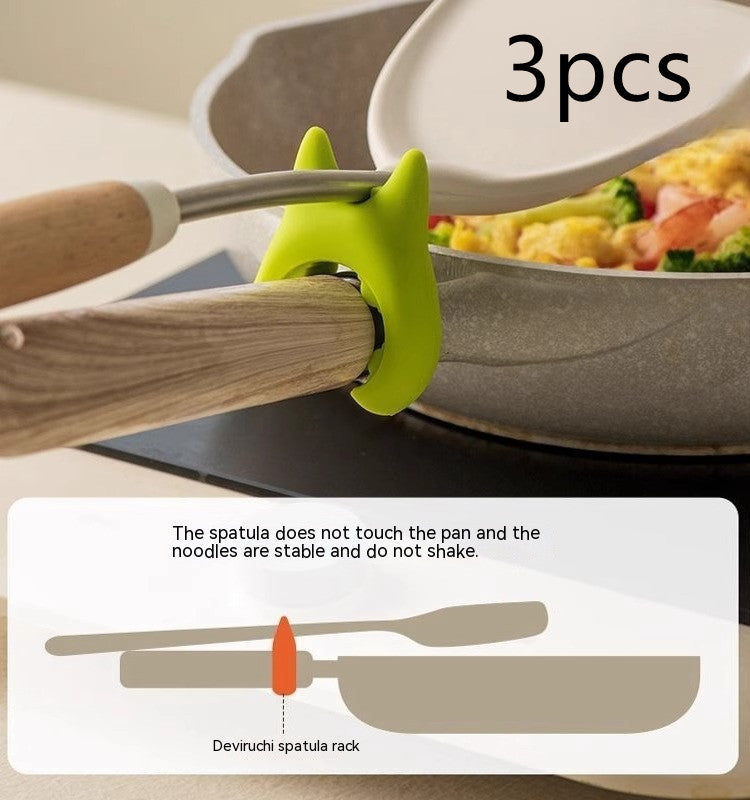 Multifunctional Spatula Holder Silicone Anti-overflow Spoon Holder Cooking Pot Anti-scalding Clip Kitchen Gadgets - NOMAN STORE LLC