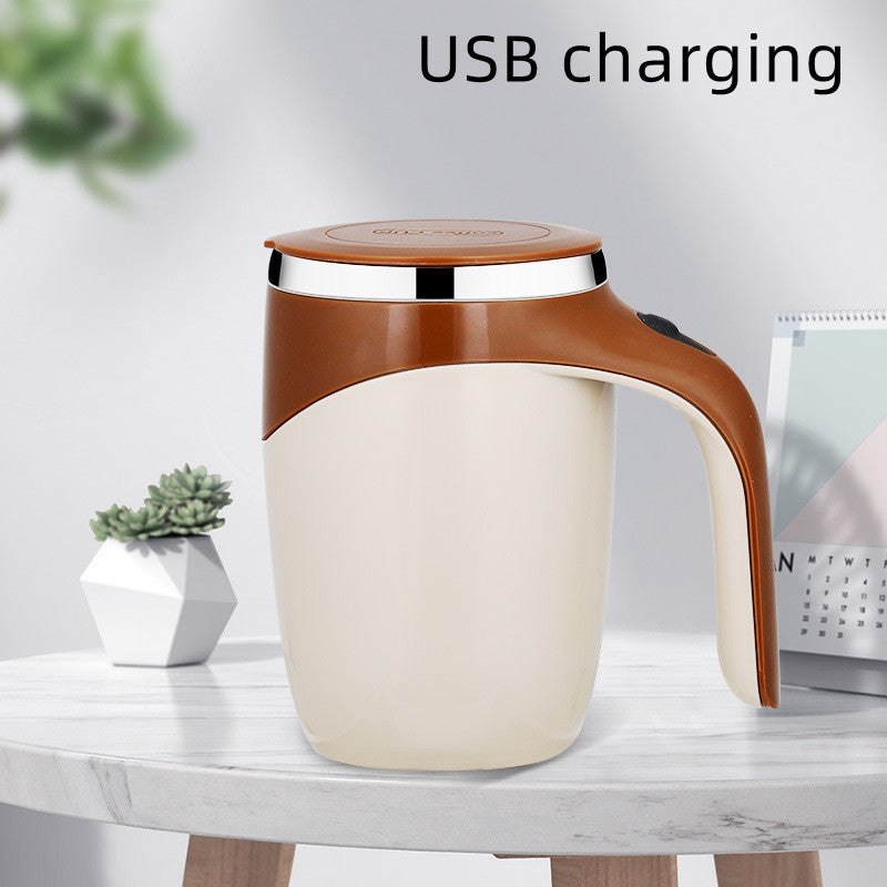 Rechargeable Model Automatic Stirring Cup Coffee Cup High Value Electric Stirring Cup Lazy Milkshake Rotating Magnetic Water Cup - NOMAN STORE LLC