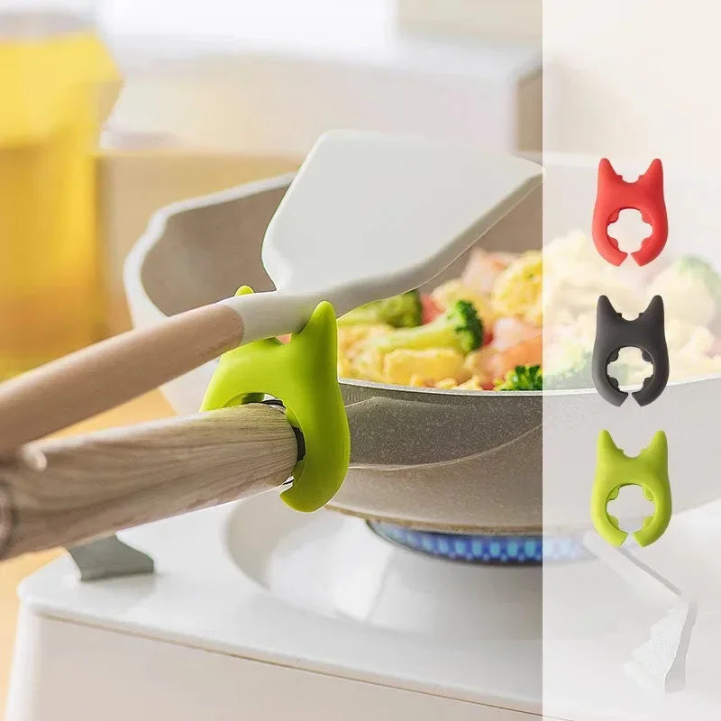 Multifunctional Spatula Holder Silicone Anti-overflow Spoon Holder Cooking Pot Anti-scalding Clip Kitchen Gadgets - NOMAN STORE LLC