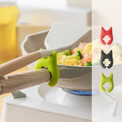 Multifunctional Spatula Holder Silicone Anti-overflow Spoon Holder Cooking Pot Anti-scalding Clip Kitchen Gadgets - NOMAN STORE LLC
