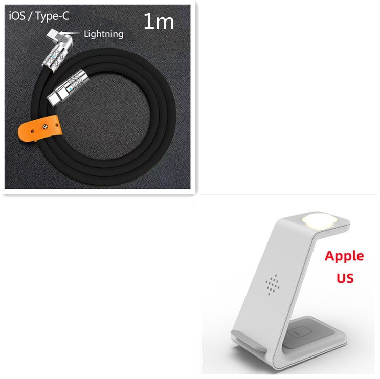 3 In 1 Fast Charging Station Wireless Charger Stand Wireless Quick Charge Dock For Phone Holder e113bca0-7497-47be-85a1-34b4cd7fe63d