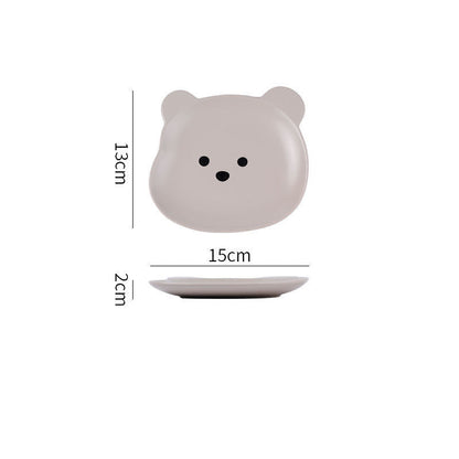 Home Cartoon Cute Bear-shaped Dinner Plate - NOMAN STORE LLC