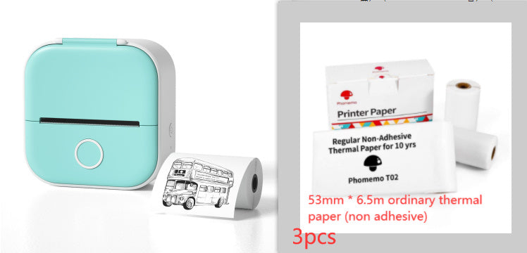 Portable Mini Thermal Label Printer Home Photo Printer Student Wrong Question Printer Bluetooth-compatible Mini Label Printer Price Tag - NOMAN STORE LLC
