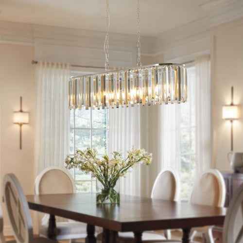 Modern Oval Crystal Chandelier Luxury Home Decor Fixtures - No Bulbs Unavailable Platform- Temu - NOMAN STORE LLC