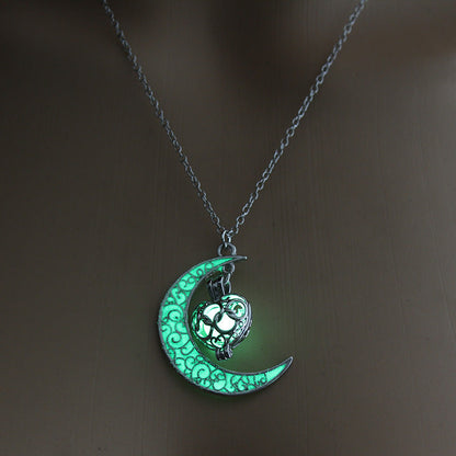 Glowing Pendant Necklaces Silver Plated Chain Necklaces - NOMAN STORE LLC
