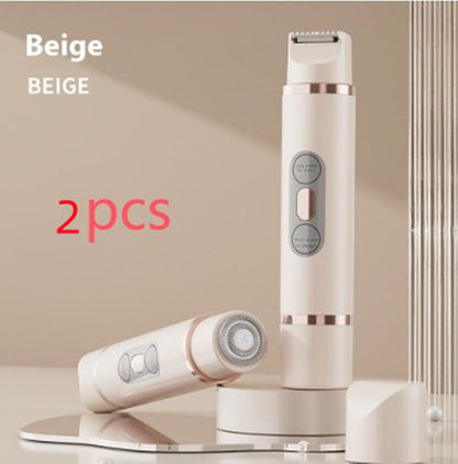 Dual-Head Electric Shaver Painless Women's Epilator Bikini Hair Removal Device Automatic Hair Trimmer Underarm Facial Lips Leg - NOMAN STORE LLC