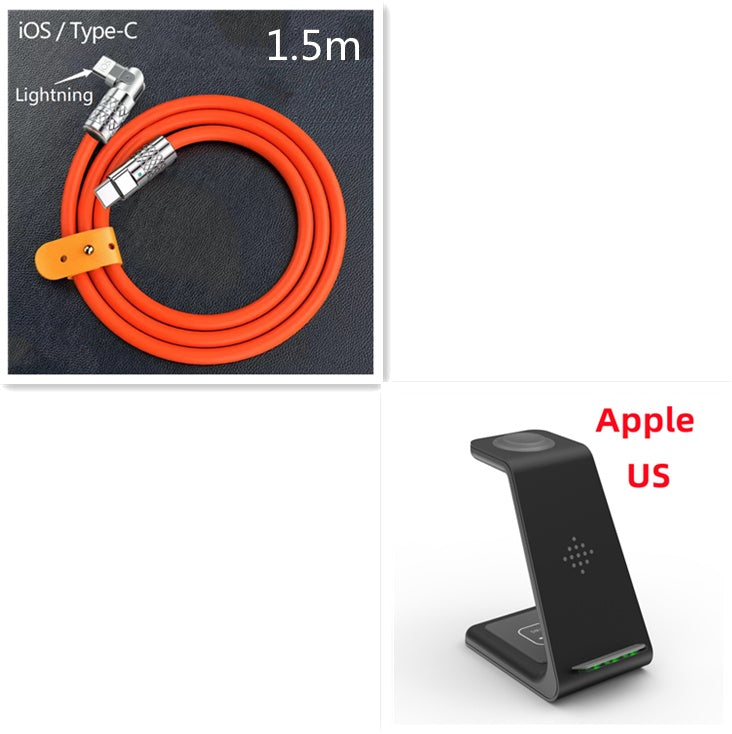 3 In 1 Fast Charging Station Wireless Charger Stand Wireless Quick Charge Dock For Phone Holder - NOMAN STORE LLC