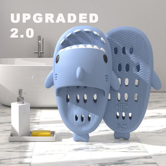 Shark Slippers With Drain Holes Shower Shoes For Women Quick Drying Eva Pool Shark Slides Beach Sandals With Drain Holes - NOMAN STORE LLC