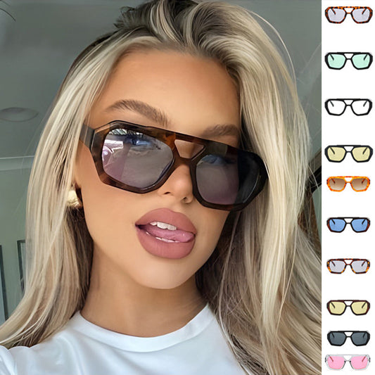 Ins Big Frame Leopard Sunglasses Summer Sunshade Beach Vacation Glasses - NOMAN STORE LLC