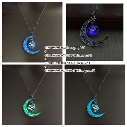 Glowing Pendant Necklaces Silver Plated Chain Necklaces - NOMAN STORE LLC