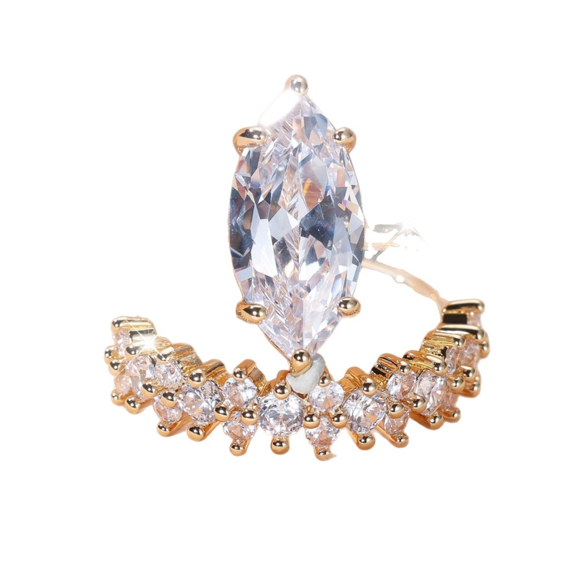 Women's Full Circle White Diamond Ring Set - NOMAN STORE LLC